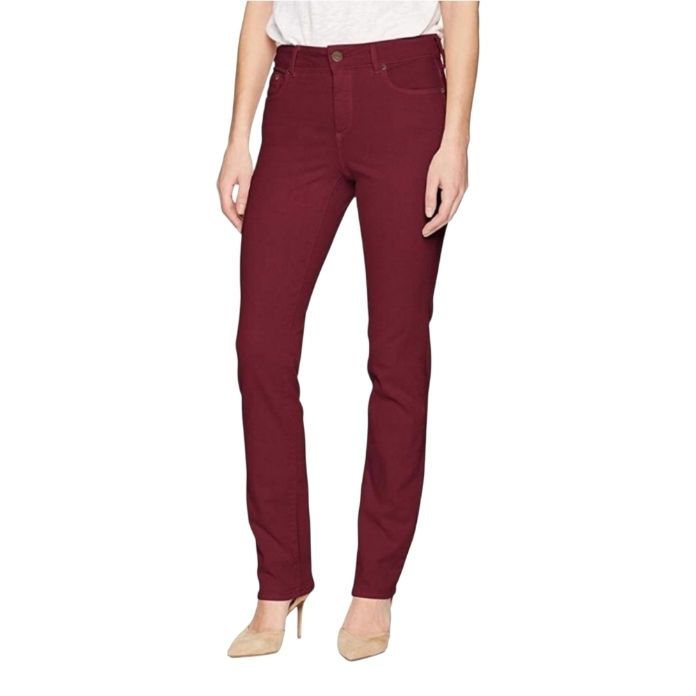 NYDJ Sheri Slim Jeans Red Size 2 - Picture 13 of 16